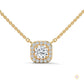 0.35 CT. Cushion Halo Diamond Pendant