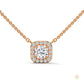 0.35 CT. Cushion Halo Diamond Pendant