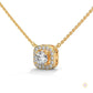 0.35 CT. Cushion Halo Diamond Pendant