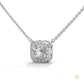 0.35 CT. Cushion Halo Diamond Pendant