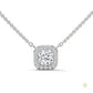 0.35 CT. Cushion Halo Diamond Pendant