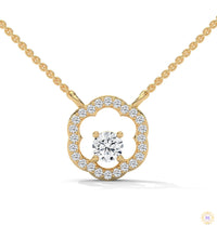 0.35 CT. Floral Diamond Pendant