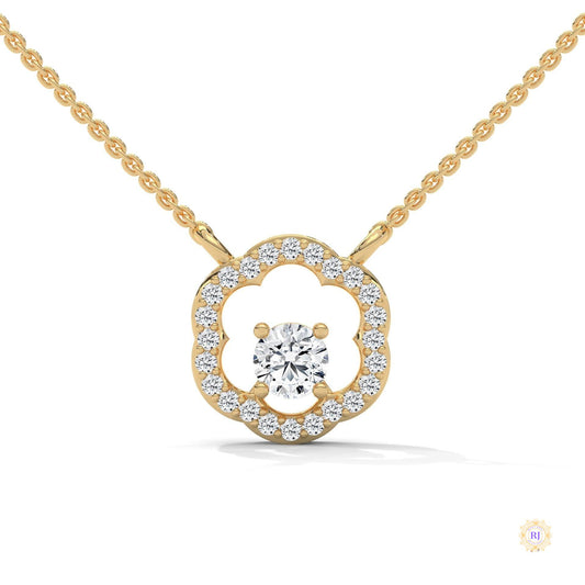0.35 CT. Floral Diamond Pendant