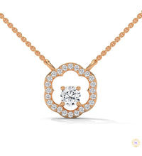 0.35 CT. Floral Diamond Pendant