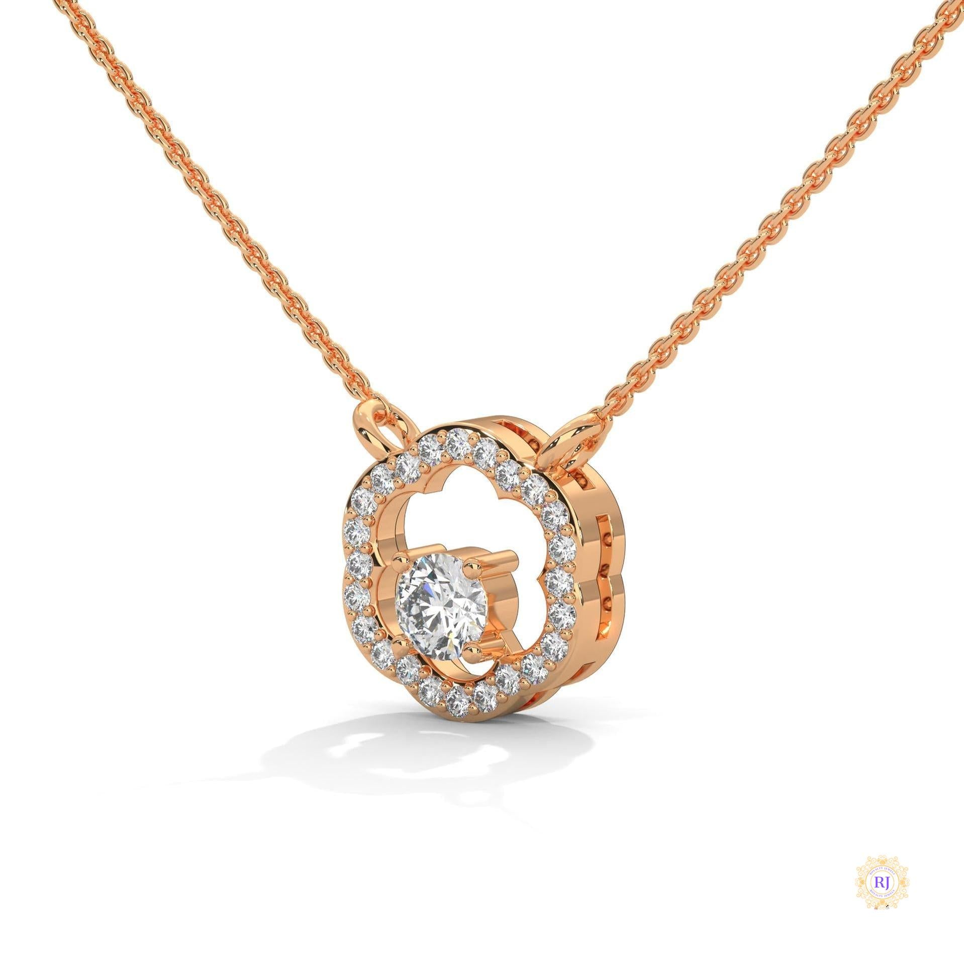 0.35 CT. Floral Diamond Pendant