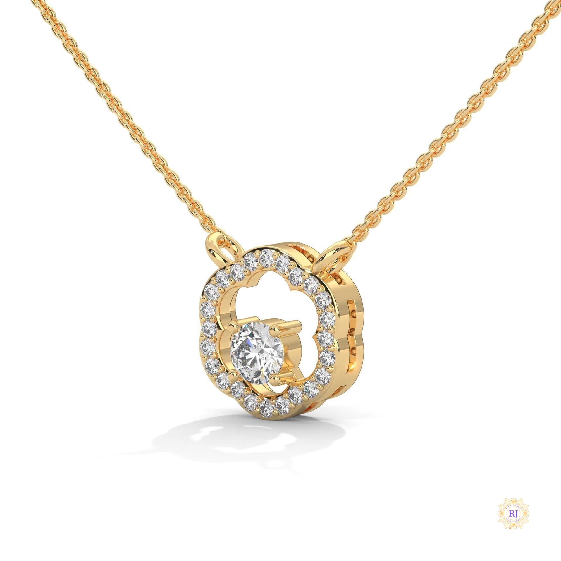 0.35 CT. Floral Diamond Pendant