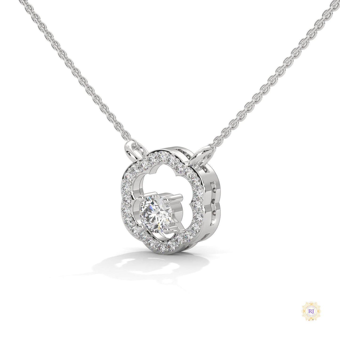 0.35 CT. Floral Diamond Pendant
