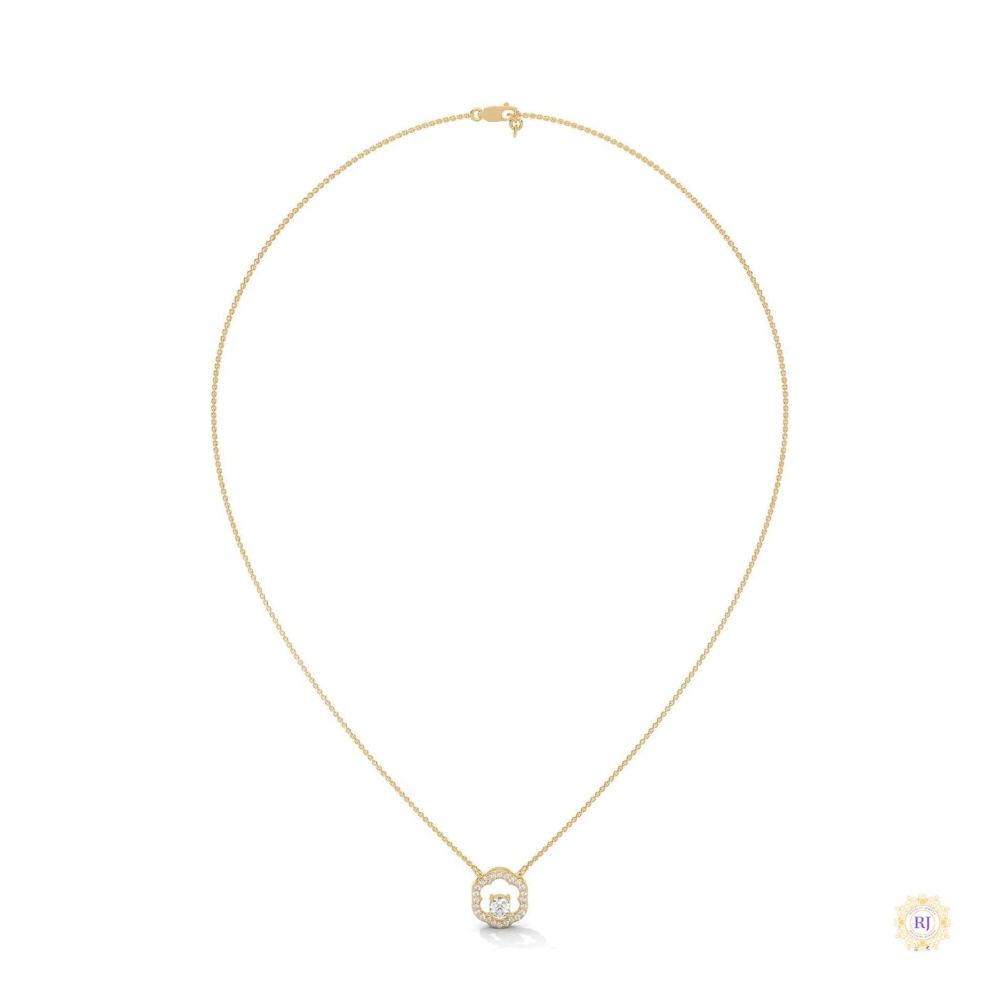 0.35 CT. Floral Diamond Pendant