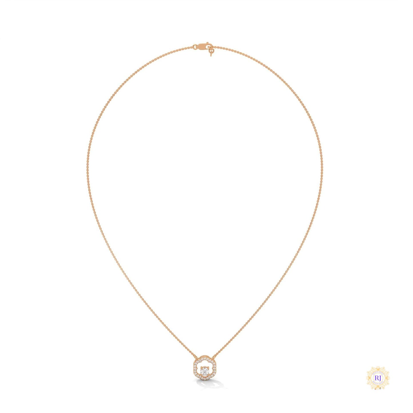 0.35 CT. Floral Diamond Pendant