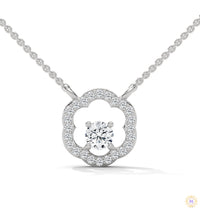0.35 CT. Floral Diamond Pendant