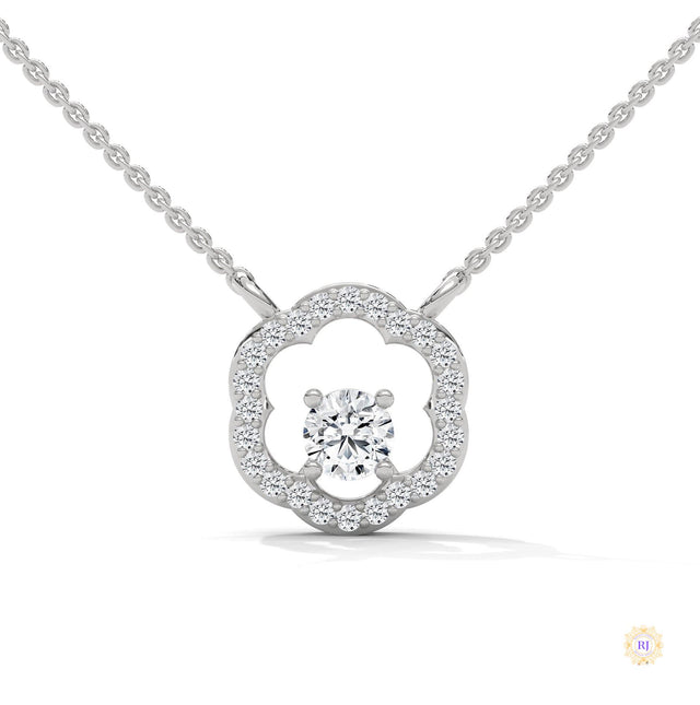 0.35 CT. Floral Diamond Pendant
