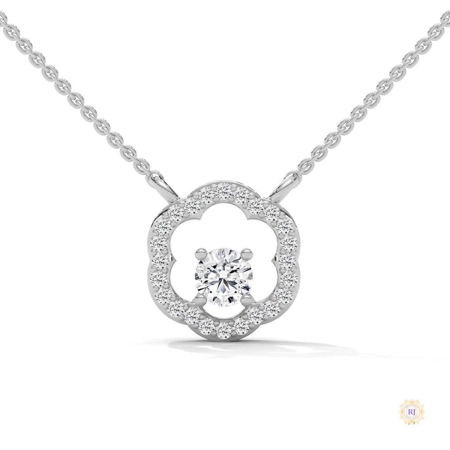 0.35 CT. Floral Diamond Pendant