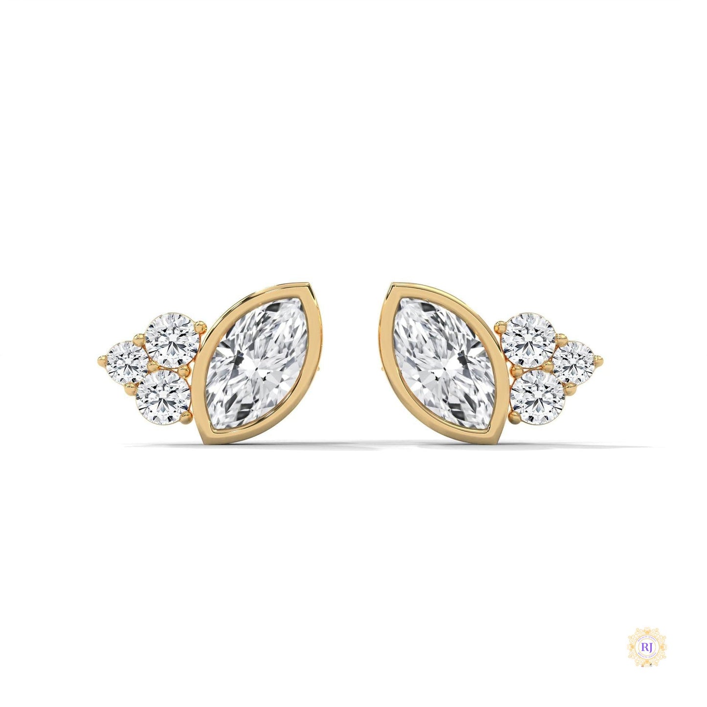 0.35 CT. Marquise Cluster Diamond Studs