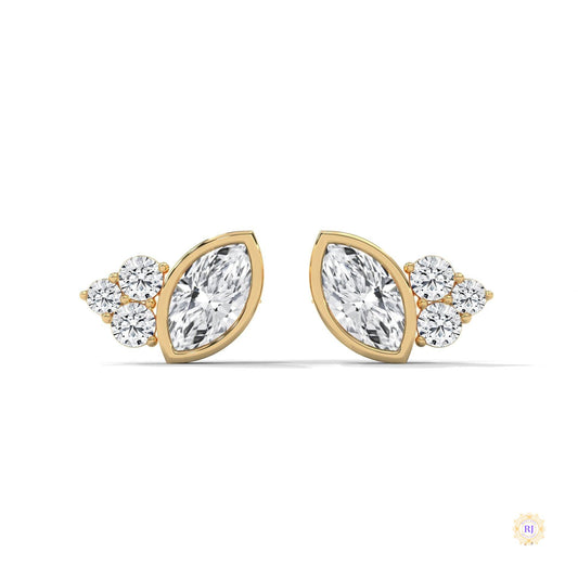 0.35 CT. Marquise Cluster Diamond Studs
