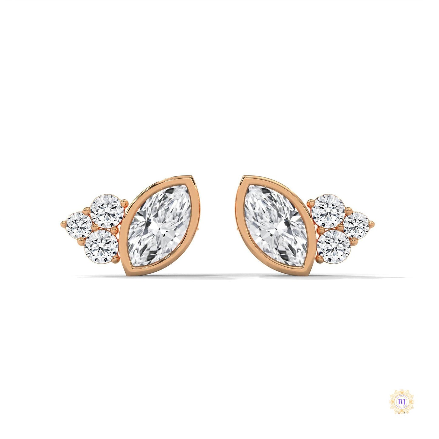 0.35 CT. Marquise Cluster Diamond Studs