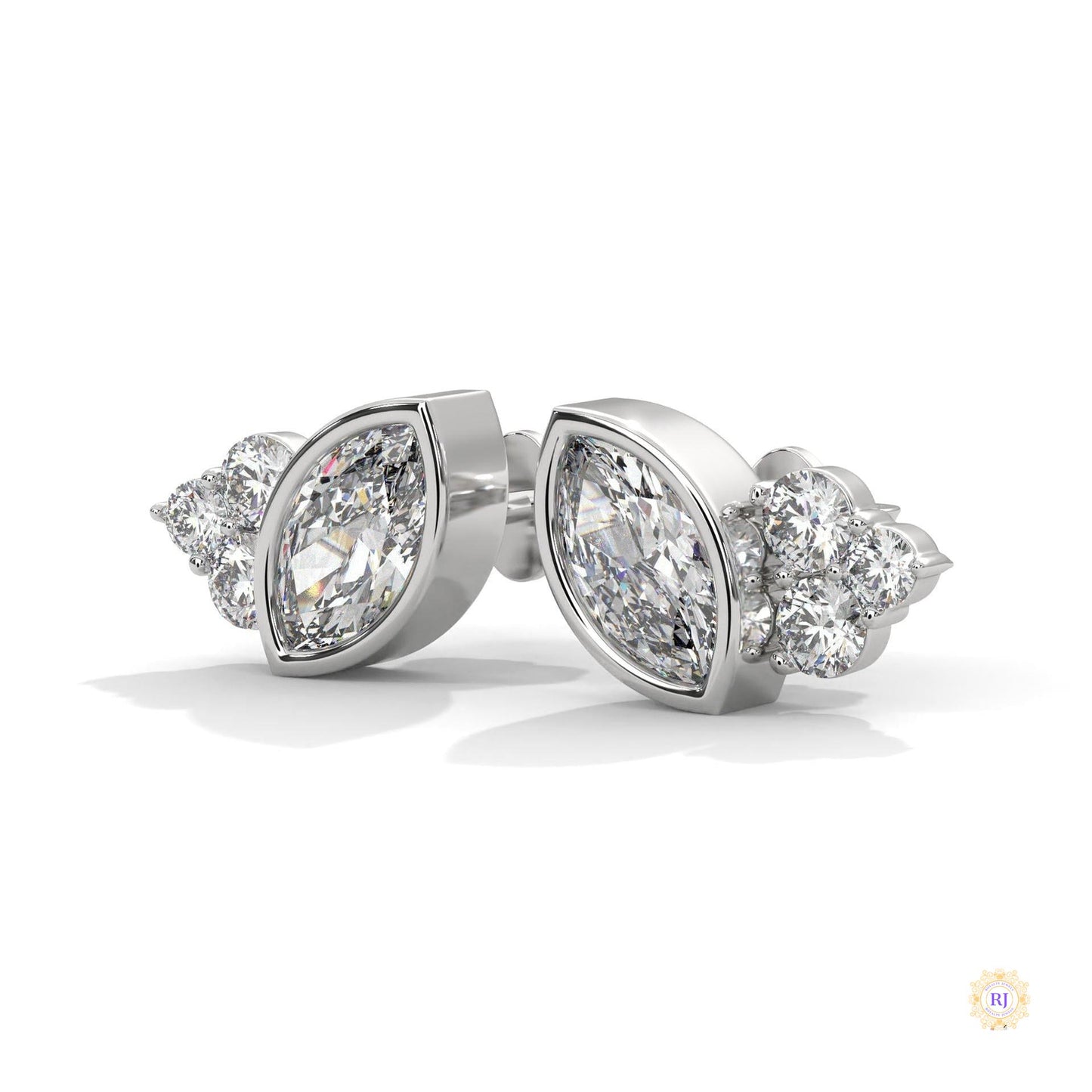 0.35 CT. Marquise Cluster Diamond Studs