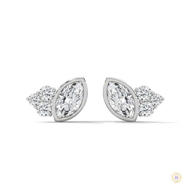 0.35 CT. Marquise Cluster Diamond Studs