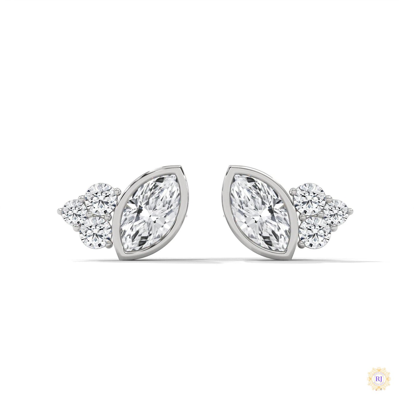 0.35 CT. Marquise Cluster Diamond Studs