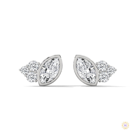 0.35 CT. Marquise Cluster Diamond Studs