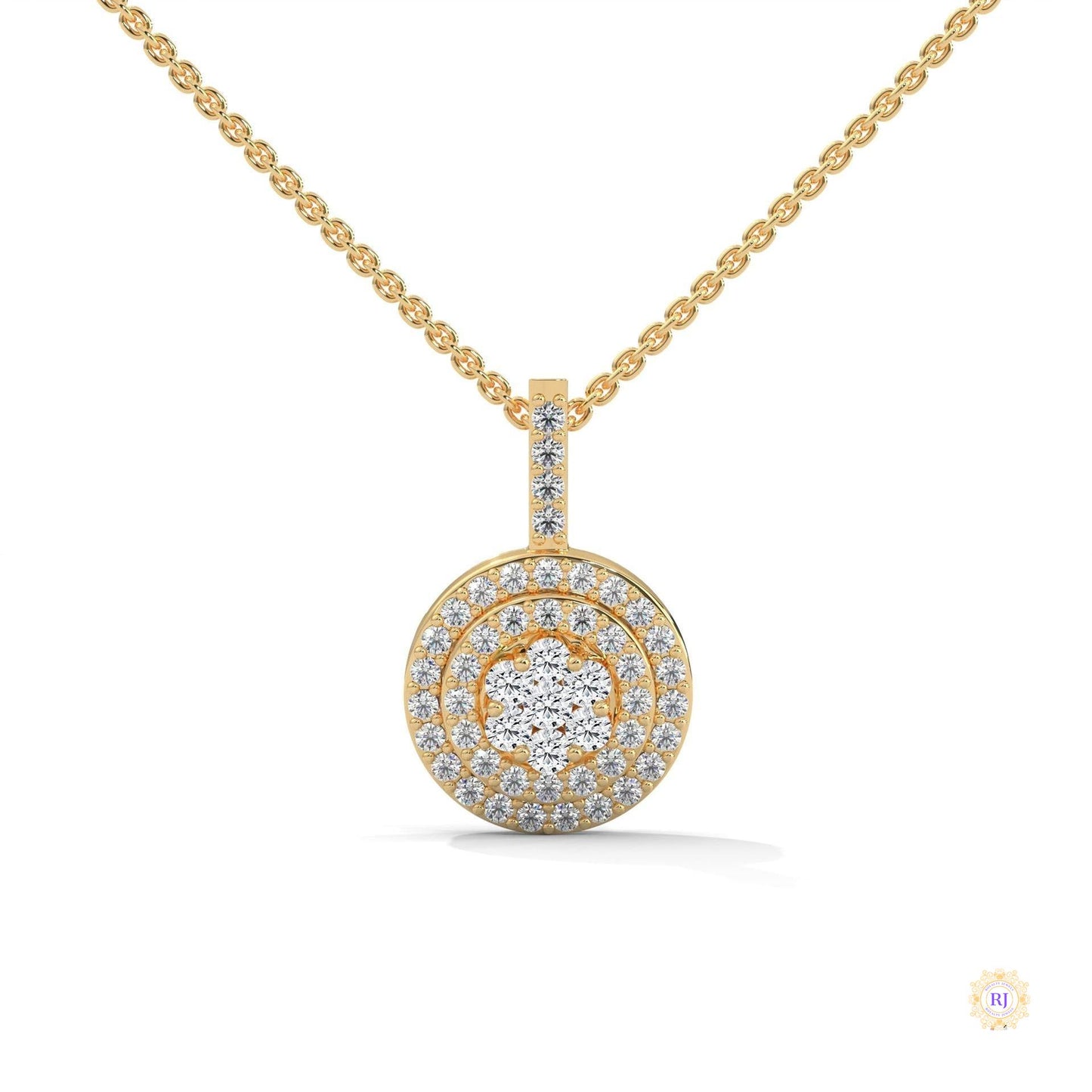 0.35 CT. Triple Halo Cluster Diamond