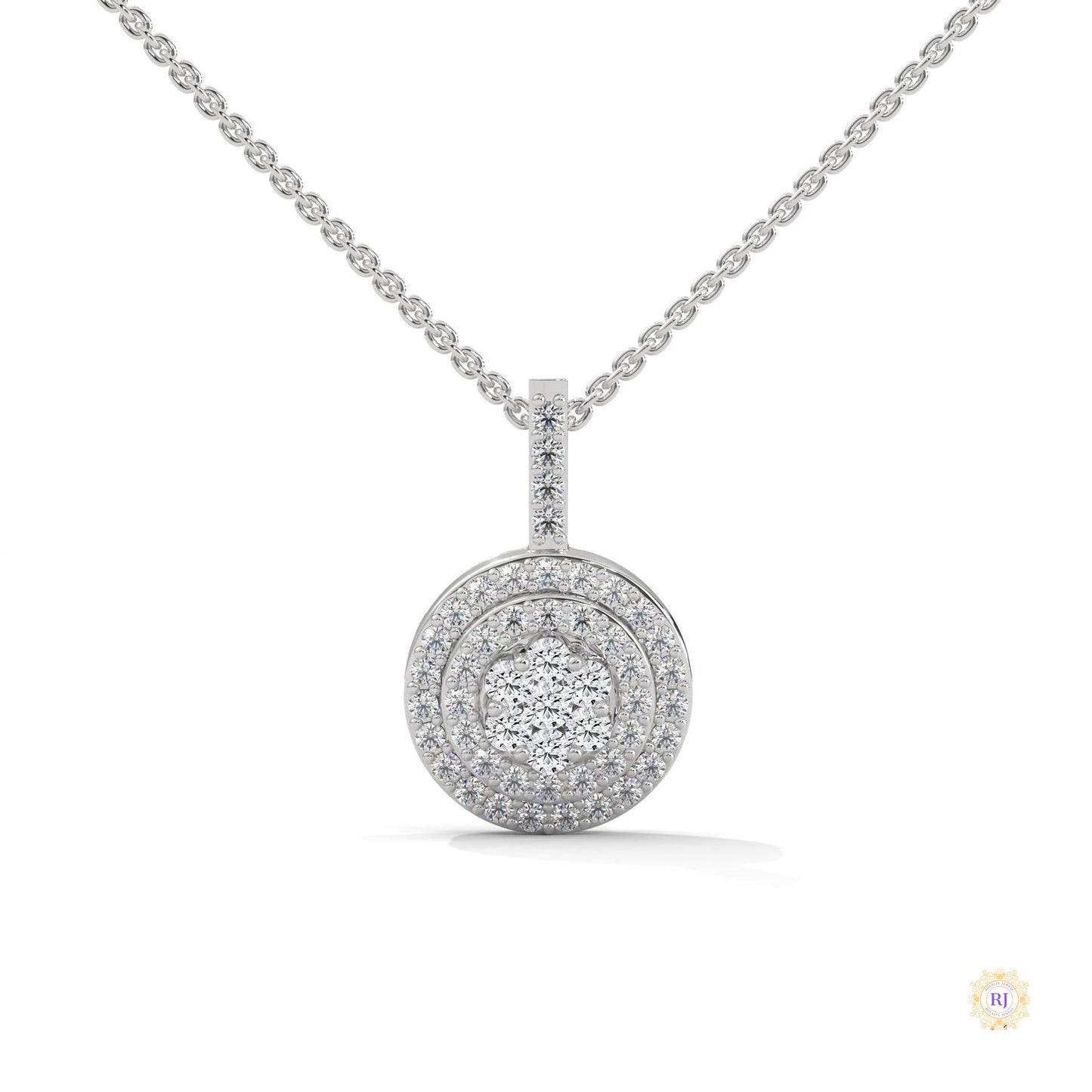 0.35 CT. Triple Halo Cluster Diamond