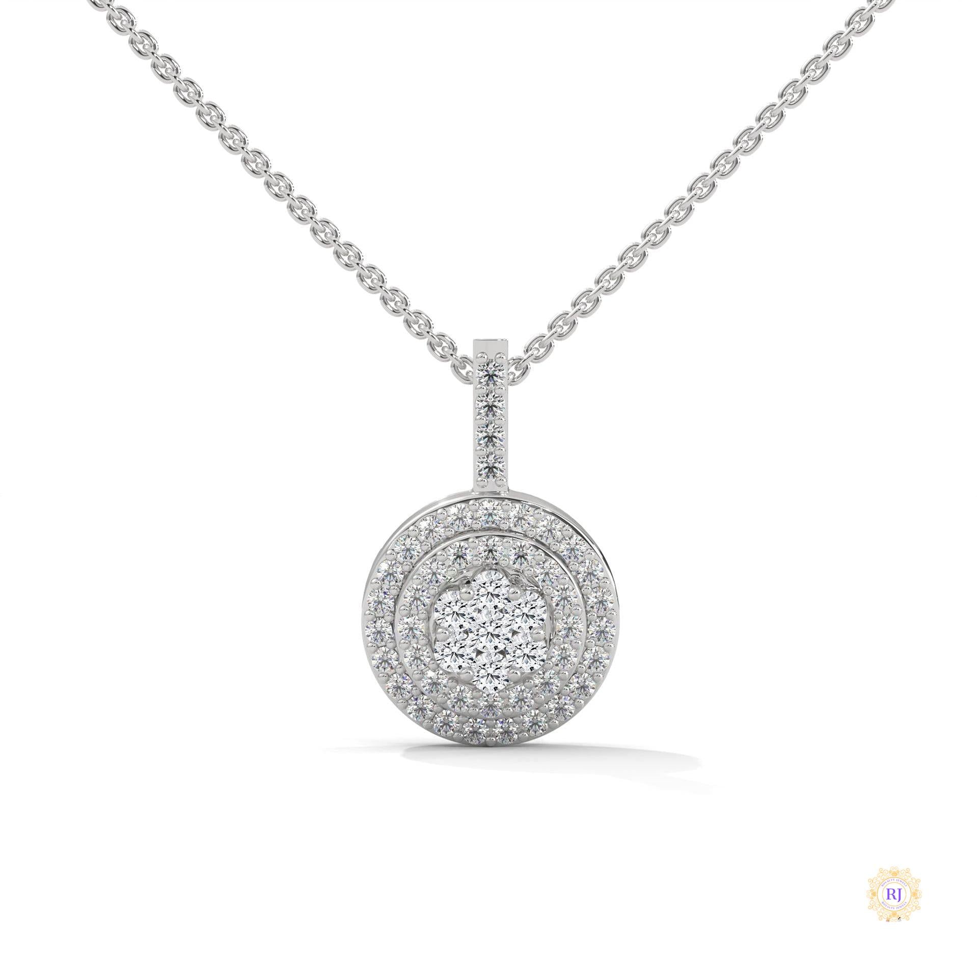 0.35 CT. Triple Halo Cluster Diamond