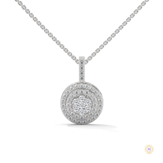 0.35 CT. Triple Halo Cluster Diamond