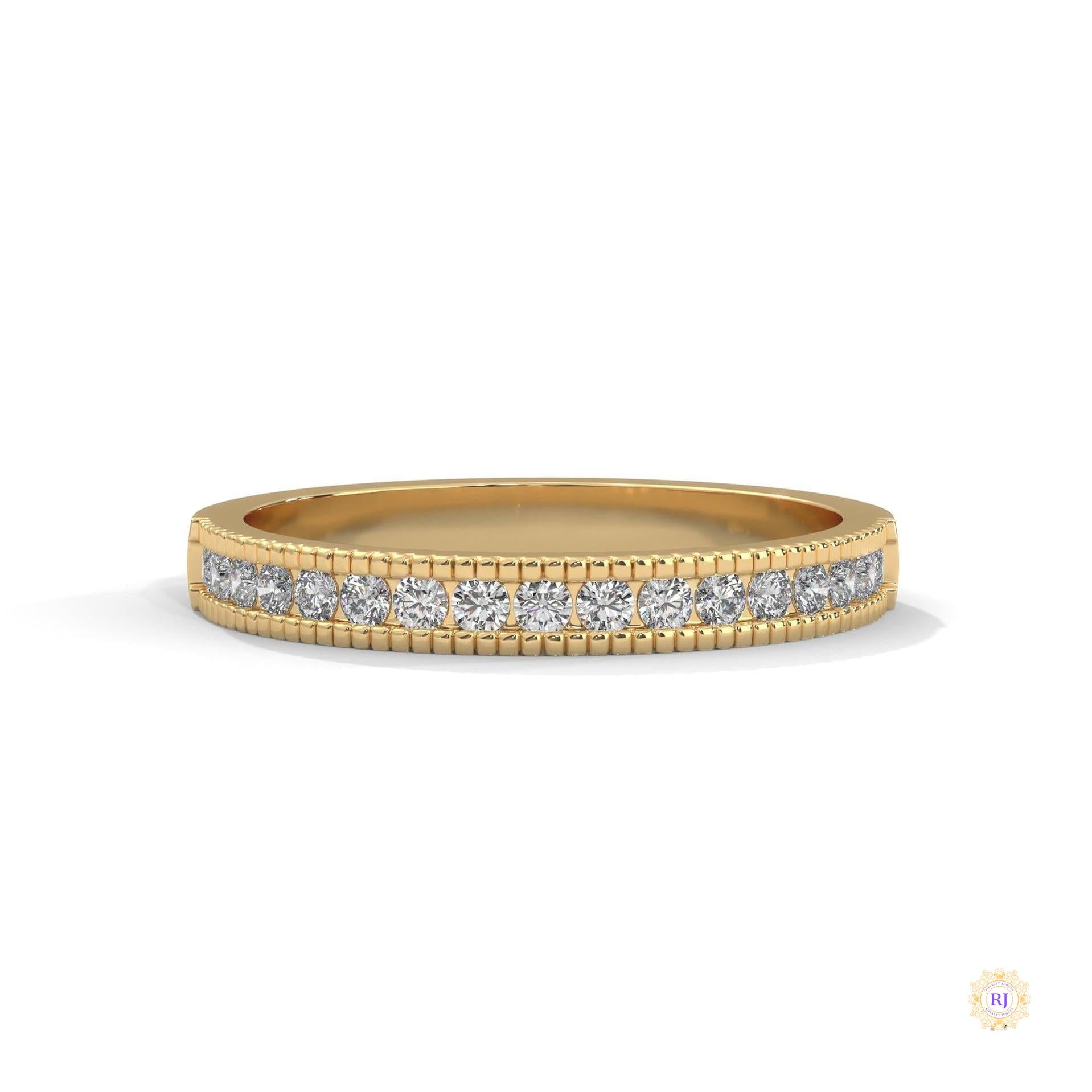 0.35 Ct. Milgrain Channel Lab Diamond Band Ring