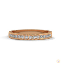 0.35 Ct. Milgrain Channel Lab Diamond Band Ring