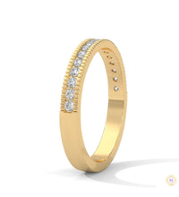 0.35 Ct. Milgrain Channel Lab Diamond Band Ring