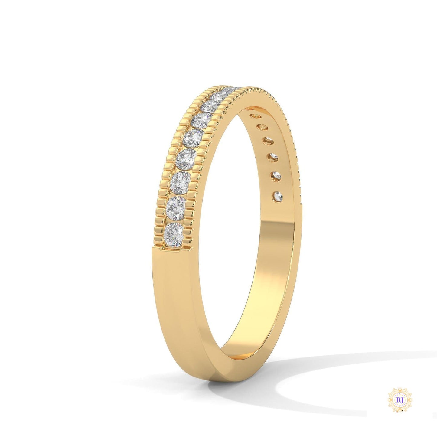 0.35 Ct. Milgrain Channel Lab Diamond Band Ring