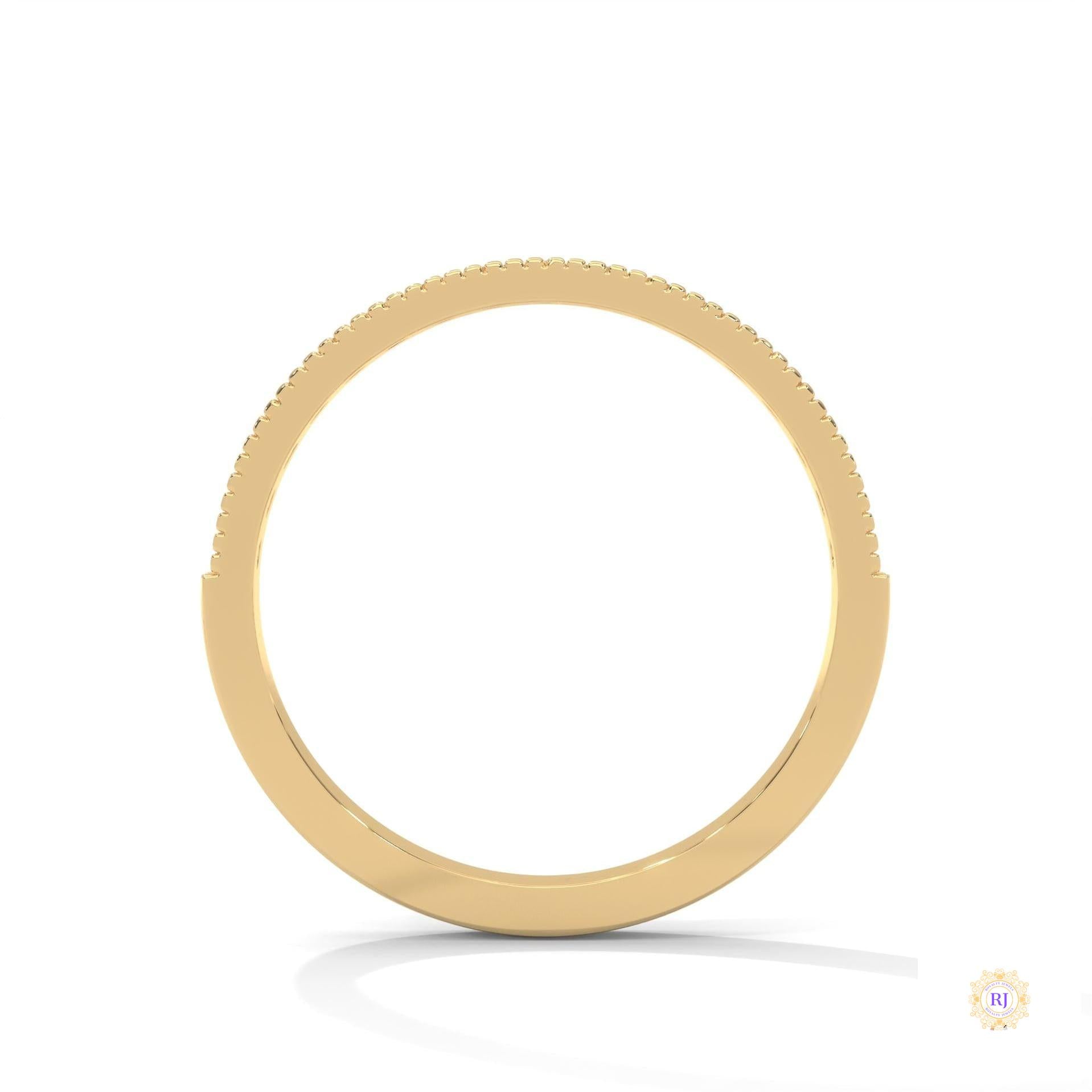 0.35 Ct. Milgrain Channel Lab Diamond Band Ring