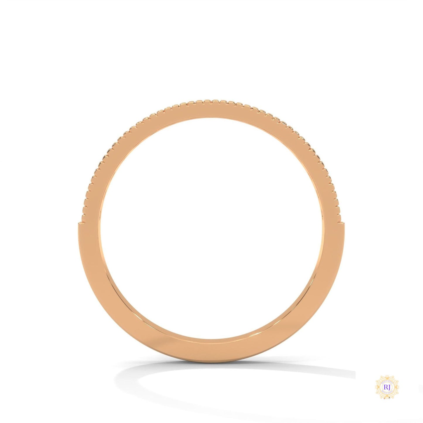 0.35 Ct. Milgrain Channel Lab Diamond Band Ring