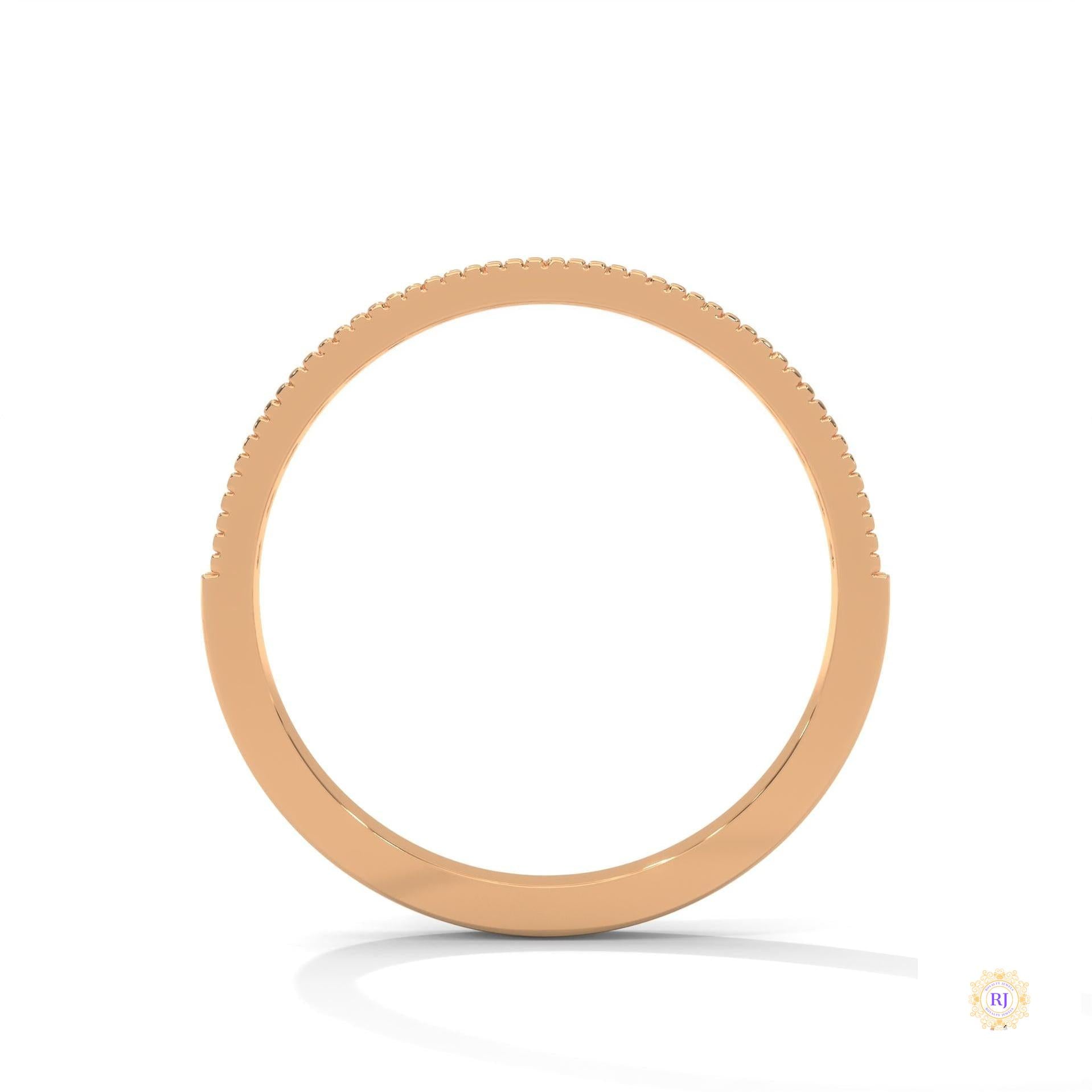 0.35 Ct. Milgrain Channel Lab Diamond Band Ring