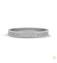 0.35 Ct. Milgrain Channel Lab Diamond Band Ring