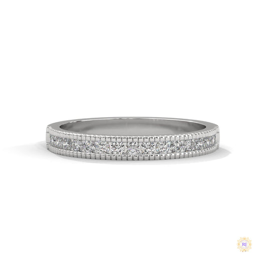 0.35 Ct. Milgrain Channel Lab Diamond Band Ring