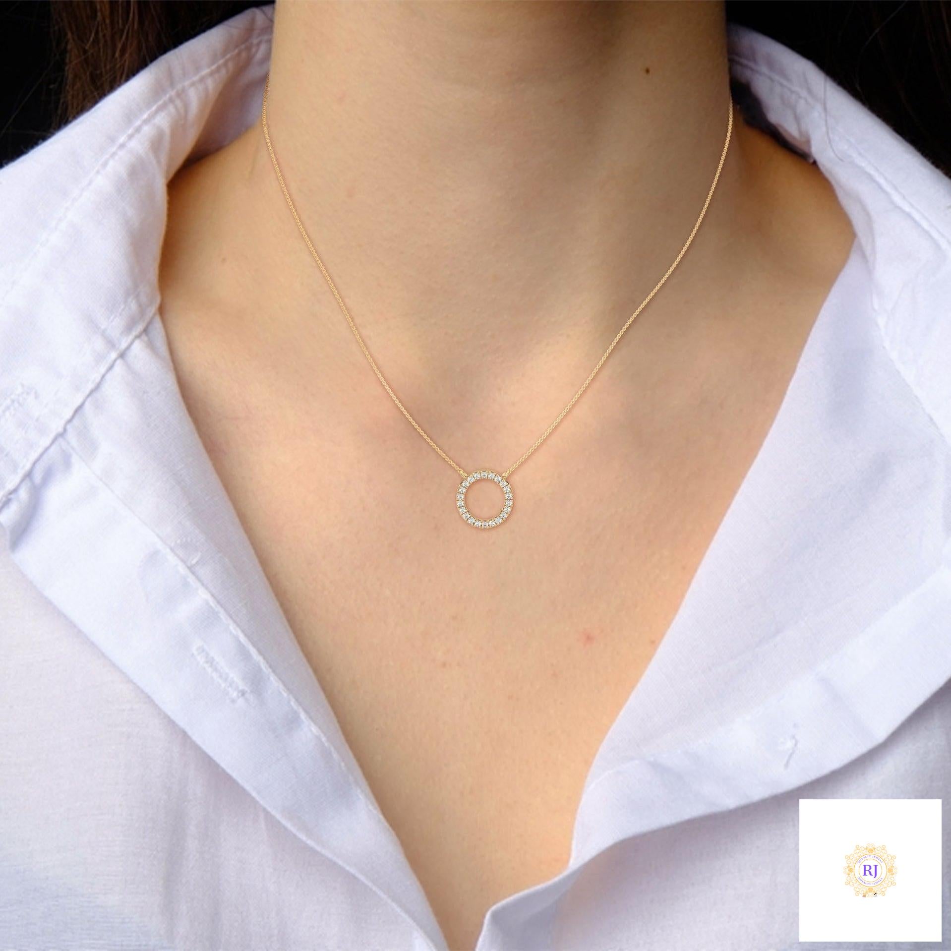 0.40 CT. Diamond Circle Pendant