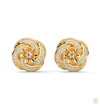 0.40 CT. Floral Cluster Diamond Stud Earrings