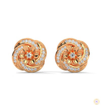 0.40 CT. Floral Cluster Diamond Stud Earrings