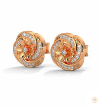 0.40 CT. Floral Cluster Diamond Stud Earrings