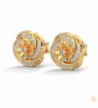 0.40 CT. Floral Cluster Diamond Stud Earrings