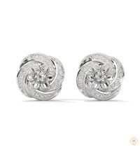 0.40 CT. Floral Cluster Diamond Stud Earrings