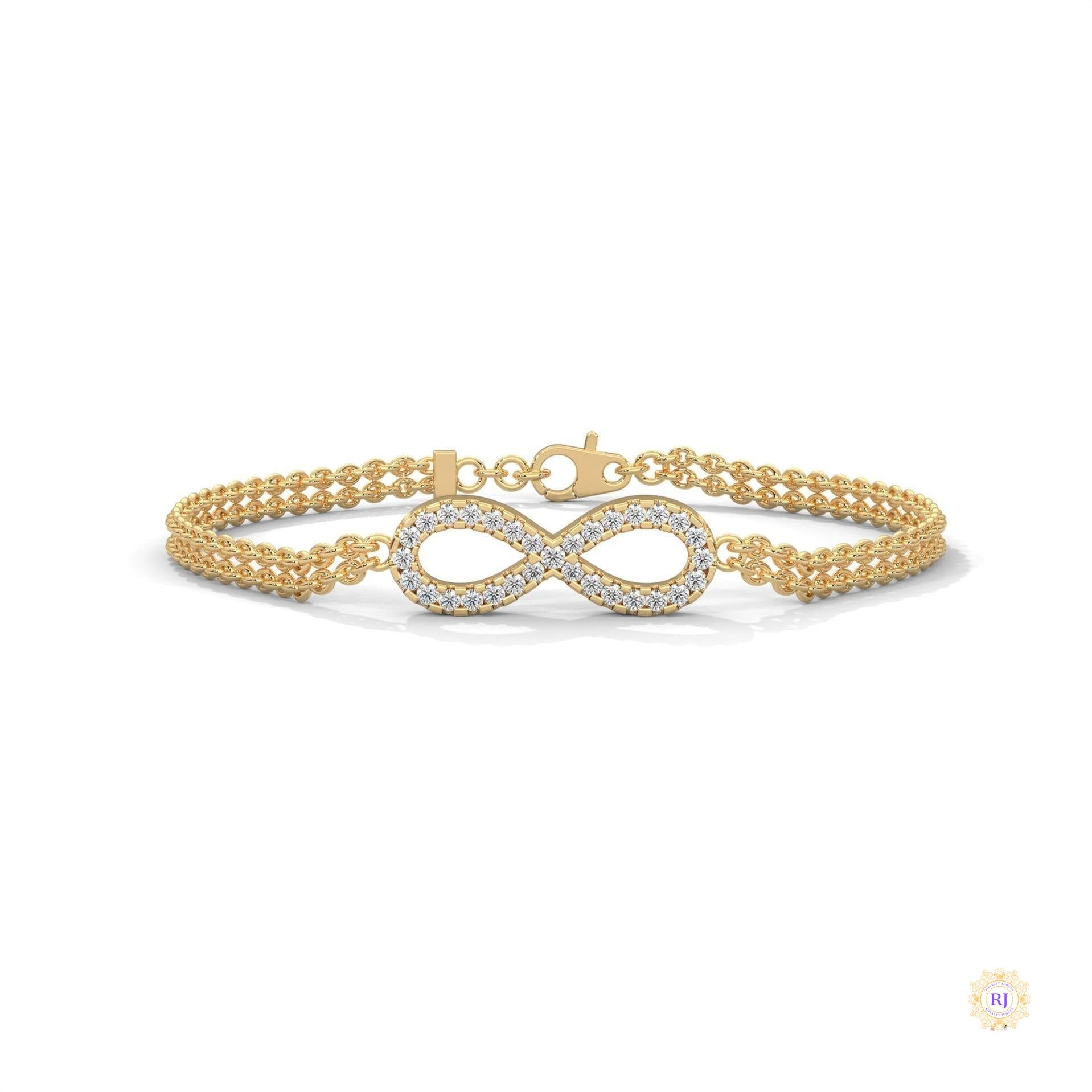0.40 Ct. Infinity Rope Chain Lab Diamond Bracelet