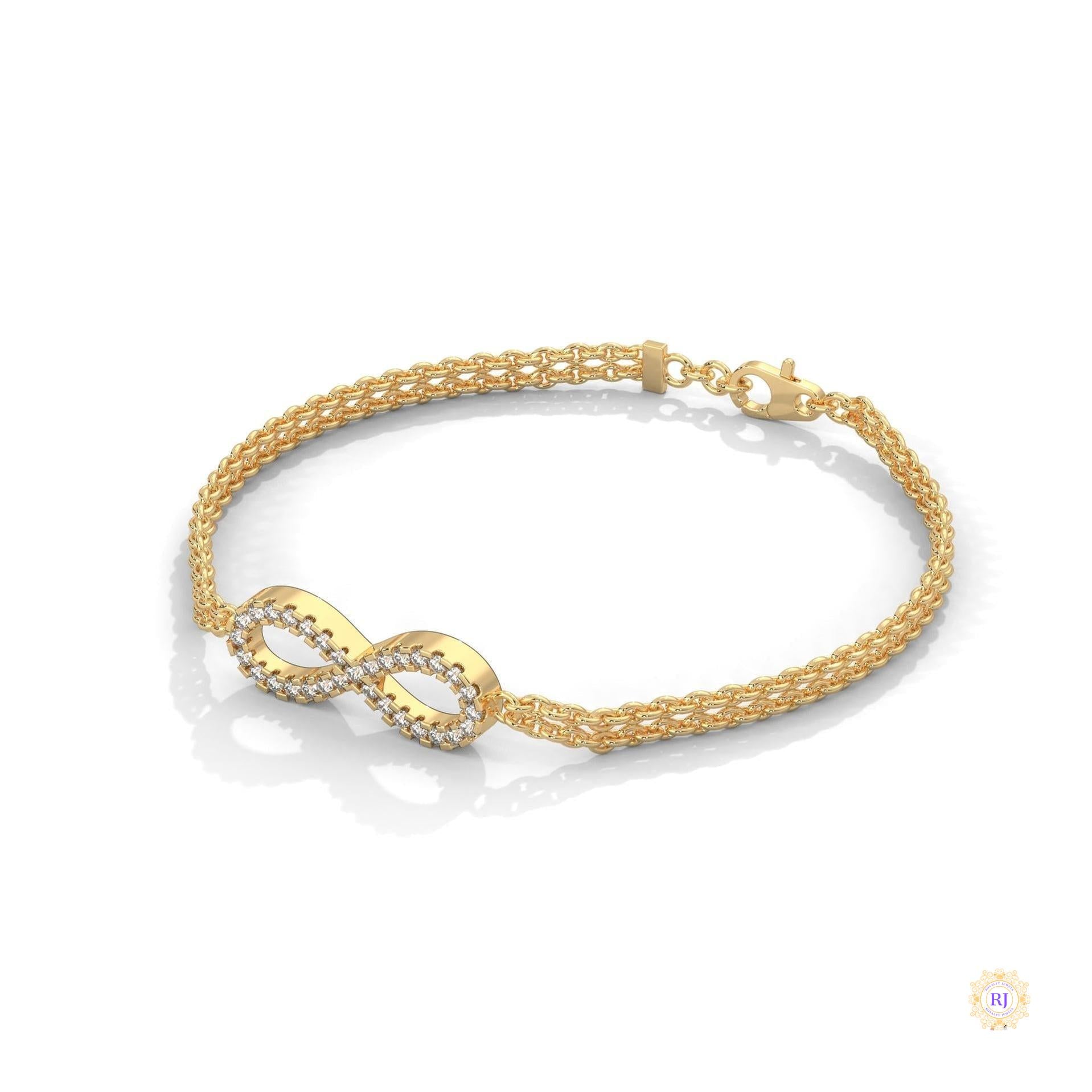 0.40 Ct. Infinity Rope Chain Lab Diamond Bracelet