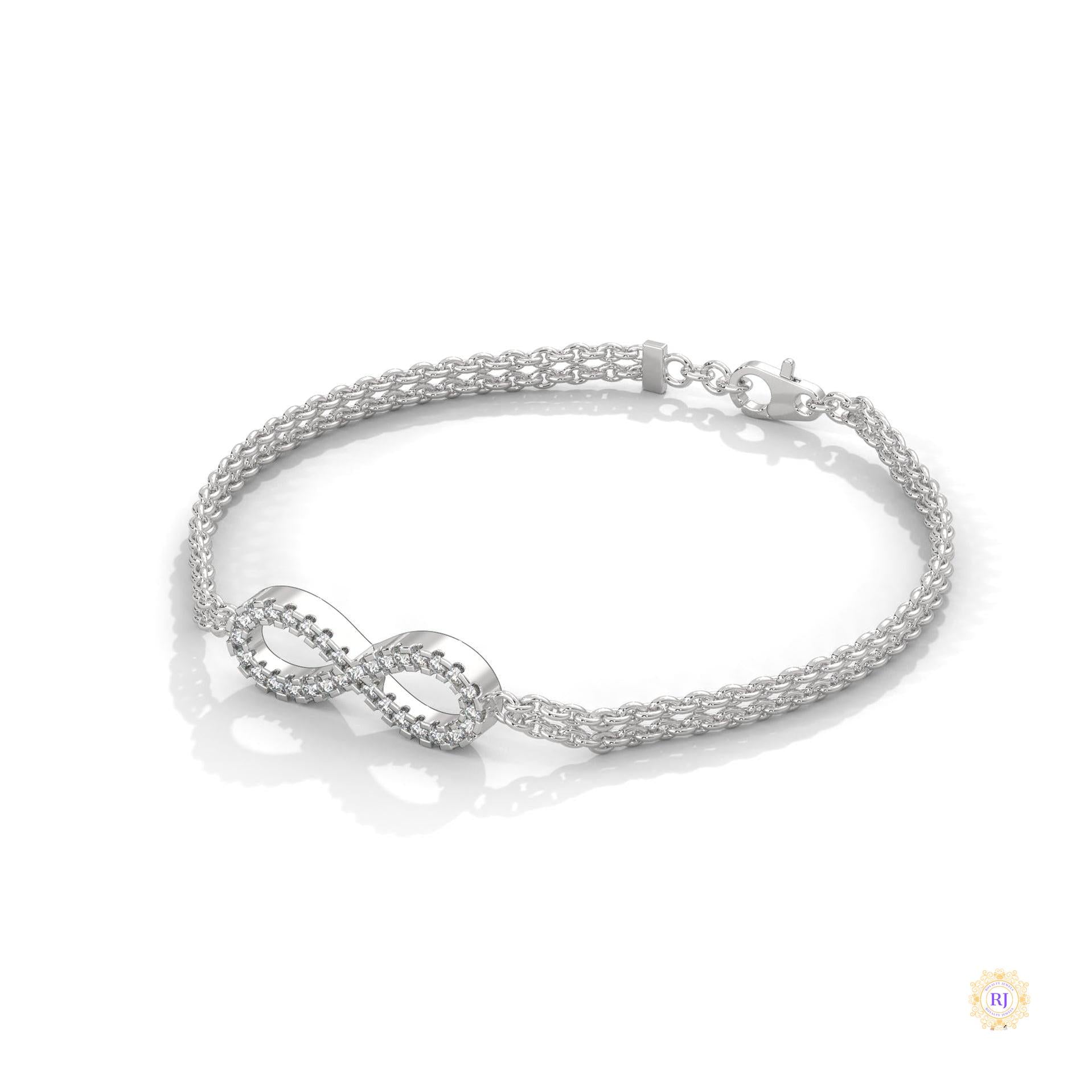 0.40 Ct. Infinity Rope Chain Lab Diamond Bracelet