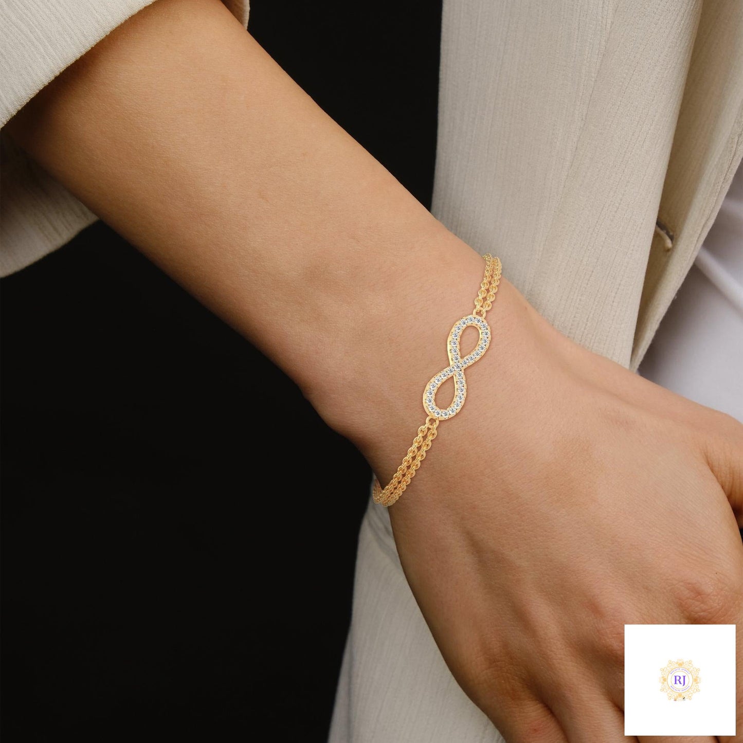 0.40 Ct. Infinity Rope Chain Lab Diamond Bracelet