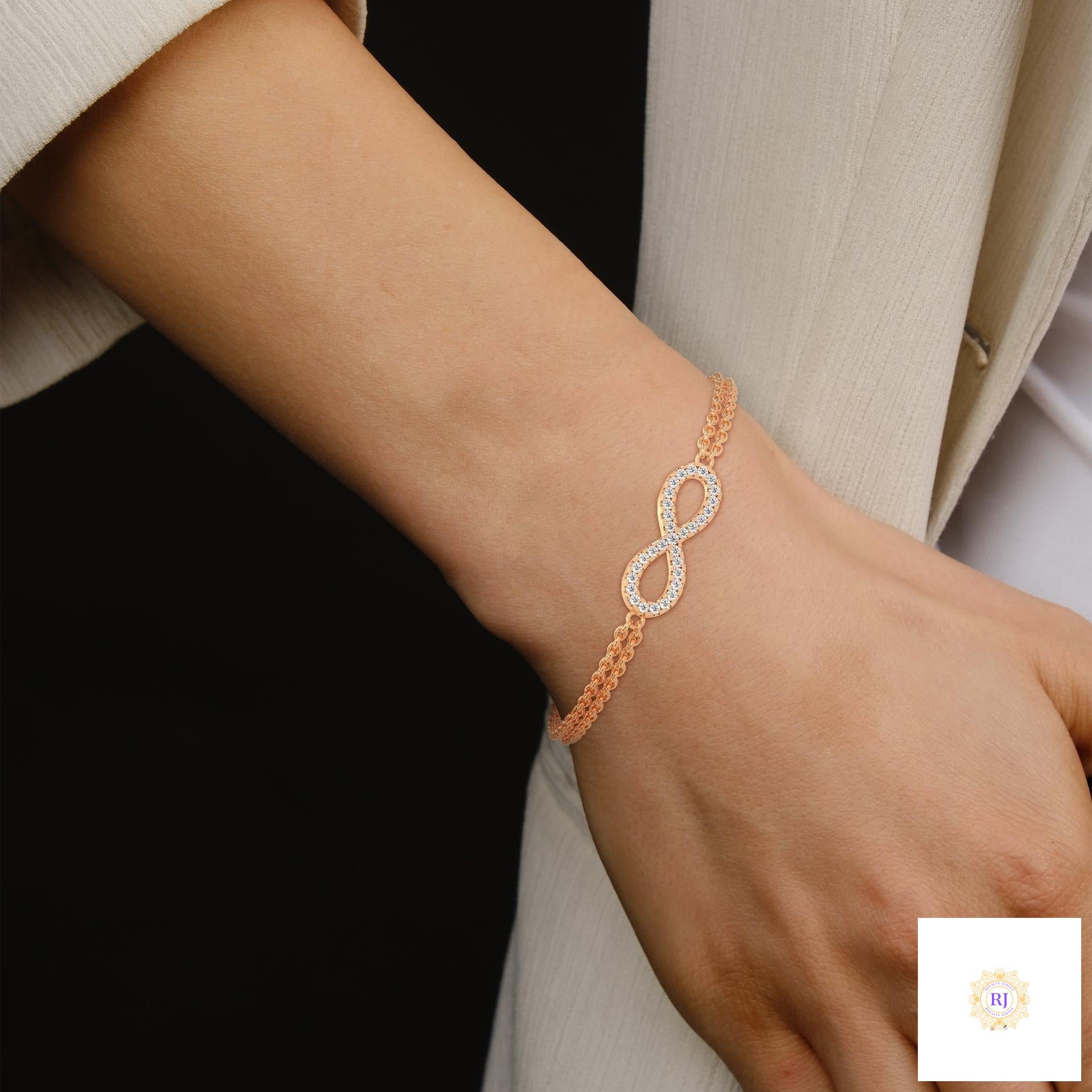 0.40 Ct. Infinity Rope Chain Lab Diamond Bracelet