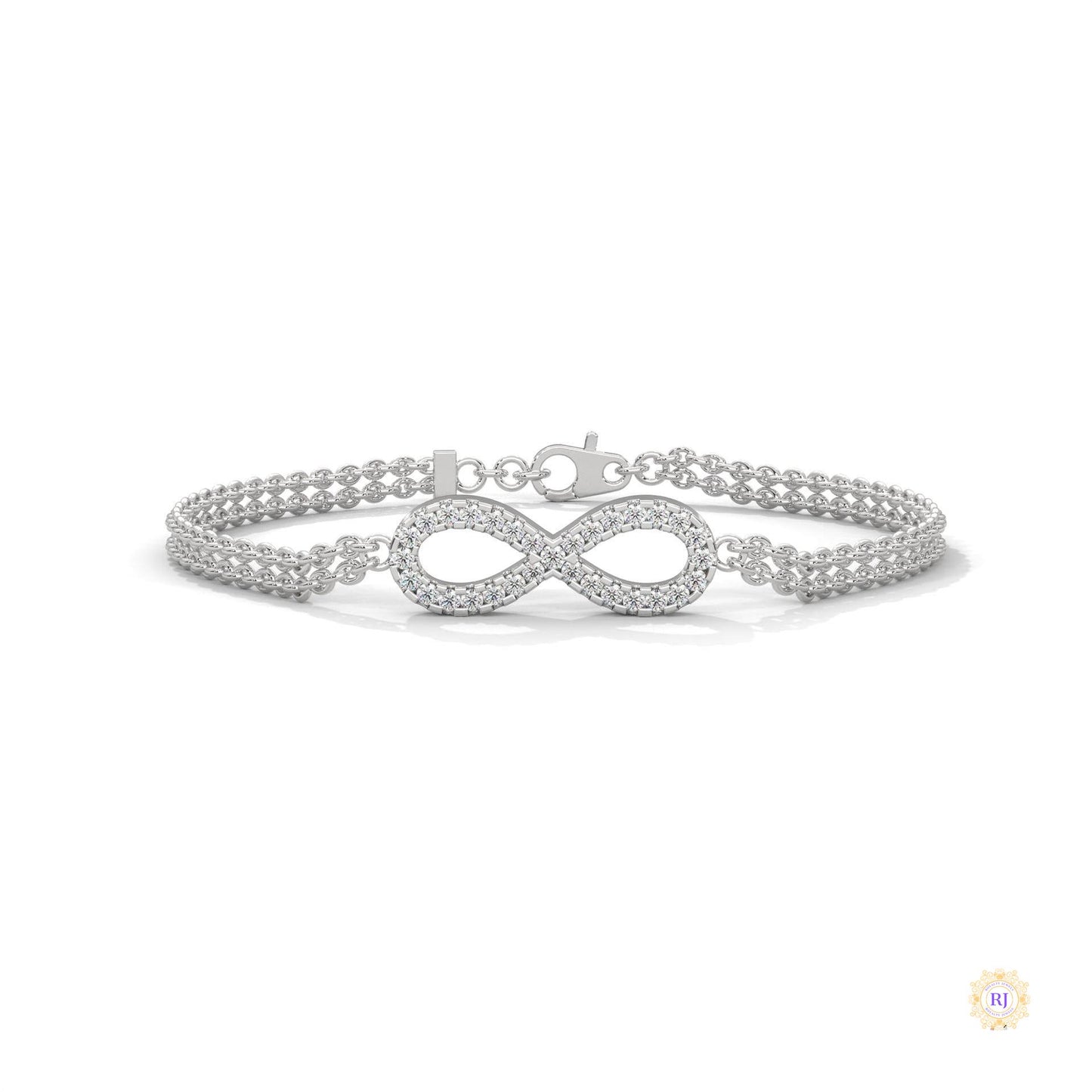 0.40 Ct. Infinity Rope Chain Lab Diamond Bracelet