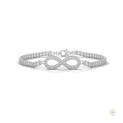 0.40 Ct. Infinity Rope Chain Lab Diamond Bracelet