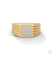 0.40 Ct. Pavé Brick-Link Lab Diamond Men’s Ring
